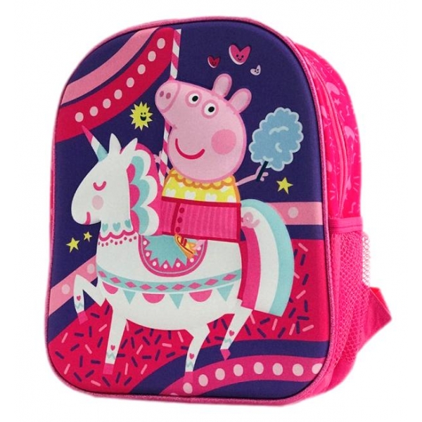 Ghiozdan 3D Peppa Pig si Unicornul, 32 cm