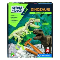 Set educativ Stiinta si joaca, Descopera dinozaurul T-Rex, Clementoni