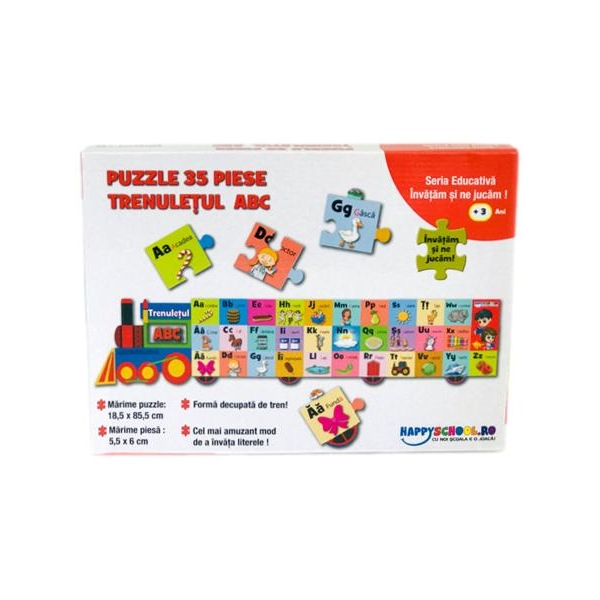 Puzzle Trenuletul ABC, Educativ,