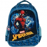 Ghiozdan mare de scoala 3 compartimente, Spiderman, 42x32.5x16 cm SPN16235