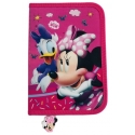 Penar textil 1 fermoar si 2 flapsuri Minnie Mouse, 21 x 14 x 3.5 cm