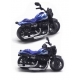 Macheta metalica motocicleta 1:36 Chopper cu pull back, Albastru