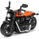 Macheta metalica motocicleta 1:36 Chopper cu pull back, Portocaliu