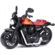Macheta metalica motocicleta 1:36 Chopper cu pull back, Rosu
