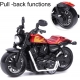 Macheta metalica motocicleta 1:36 Chopper cu pull back, Rosu