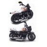 Macheta metalica motocicleta 1:36 Chopper cu pull back, Alb