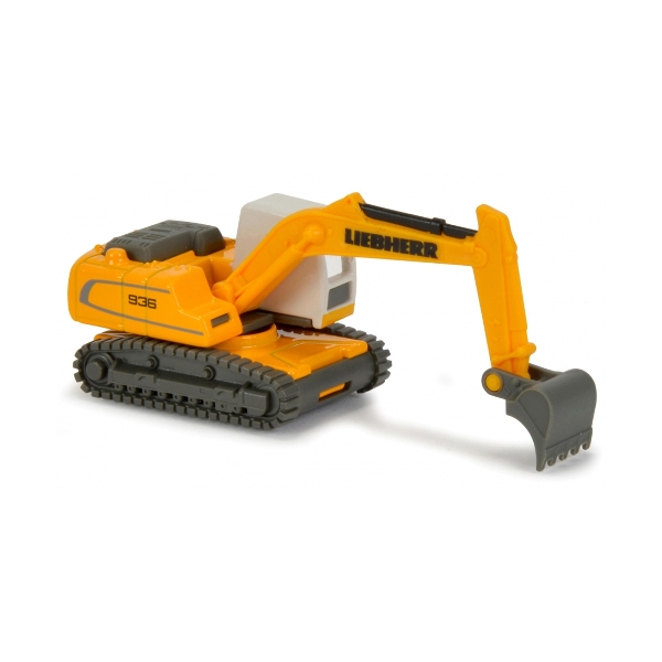 Macheta metalica Majorette, Excavator Liebherr R 936, 7.5 cm