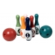 Joc cu popice, 6 popice si 2 Bile, 24 cm