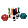 Joc cu popice, 6 popice si 2 Bile, 24 cm