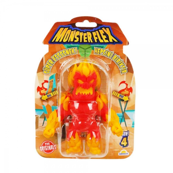 Figurina flexibila Monster Flex- Fire Monster, 20 cm