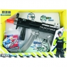 Jucarie interactiva pistol politie cu 12 gloante din spuma, 25 cm