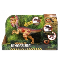 Jucarie interactiva dinozaur cu sunete, 16x24 cm, Galben, Toi-Toys