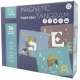Joc magnetic tangram cu tabla si forme magnetice, 34 piese
