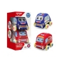 Set de joaca pentru bebelusi 2 masinute moi cu pull back din material textil