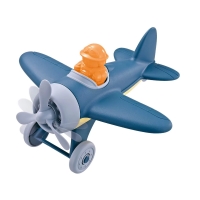Jucarie de bebelusi avion cu figurina pilot, Albastru