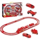 Set de joaca trenulet electric cu 4 vehicule City Rescue Brigade
