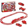 Set de joaca trenulet electric cu 4 vehicule City Rescue Brigade