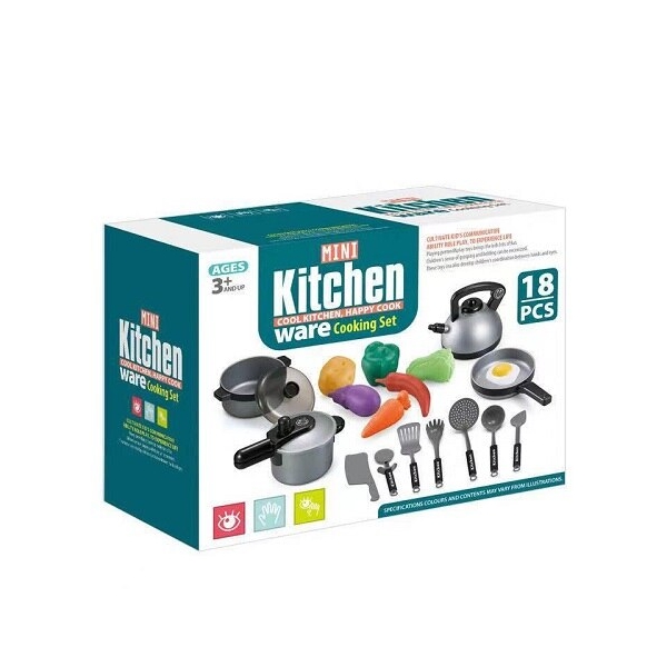Set de joaca ustensile de bucatarie 18 piese