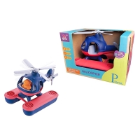 Jucarie de bebelusi elicopter din plastic reciclat, 20cm Albastru