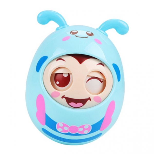 Jucarie senzoriala pentru bebelusi bila mimica, Albastru