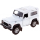 Macheta metalica Welly 1:34 Land Rover Defender, Alb