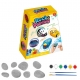 Set de joaca creativ pictura pe piatra Rock Painting, 16 piese