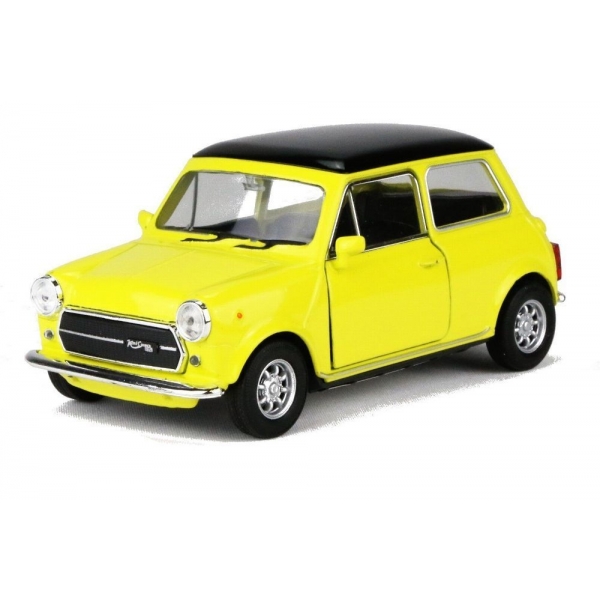 Macheta metalica Welly 1:34 Mini Cooper, Galben
