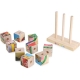 Puzzle din cuburi Cocomelon 4 imagini, 18 luni+, 9 piese