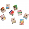 Puzzle din cuburi Cocomelon 4 imagini, 18 luni+, 9 piese