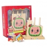 Puzzle din cuburi Cocomelon 4 imagini, 18 luni+, 9 piese