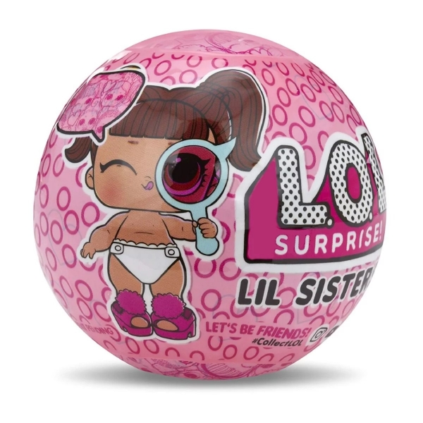 Papusa figurina LOL Surprise Ball - Lil Sisters, 5 piese (Seria 4.1 Eye Spy)