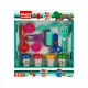 Set de joaca cu 10 piese de design cu plastilina, Crafy, 200 g