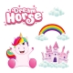 Set Stickere de perete 3D Unicorn Dream Horse, Toi-Toys
