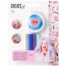 Set accesorii si creta de par pentru fetite Create It! Diverse culori
