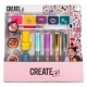 Set machiaj 7 piese Metallic pentru fetite Create It!