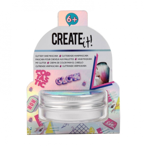 Mascara pentru par cu sclipici pentru fetite Create It! Turcoaz