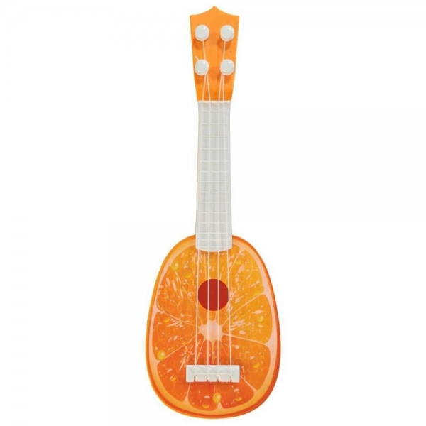 Mini chitara Eccho cu imprimeu portocala, 36 cm