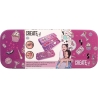 Cutie din metal cu 3 compartimente cu machiaj si accesorii pentru fetite Create It!