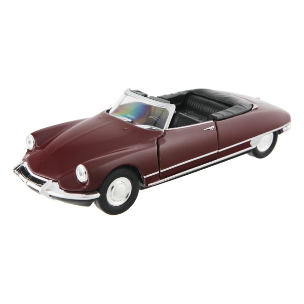 Macheta metalica Welly 1:34 Citroen DS 19 Cabriolet, Visiniu
