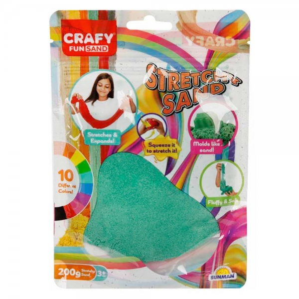 Nisip Kinetic Crafy, 200 g, Verde