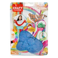Nisip Kinetic Crafy, 200 g, Albastru inchis