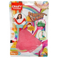 Nisip Kinetic Crafy, 200 g, Roz