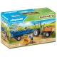 Playmobil - Tractor Cu Remorca Si Muncitor