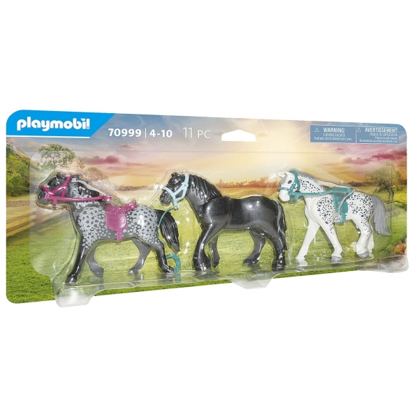 Playmobil - Set 3 Cai: Frizian, Knabstrupper, Andaluz