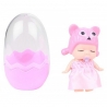 Jucarie figurina bebelus in ou surpriza, 8 cm, Roz, Toi-Toys
