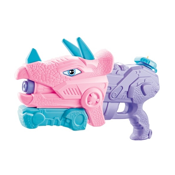 Jucarie de vara pistol cu apa, 6+ Ani, Triceratops, Roz, 640ml