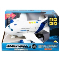 Jucarie interactiva Avion cu lumini si sunete, Maxx Wheels, 1:16