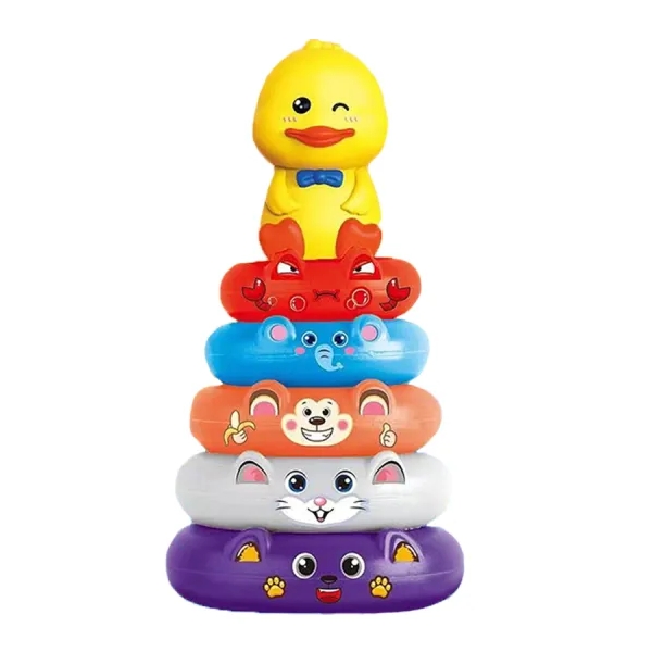 Jucarie de stivuit inele pentru bebelusi, Animalute