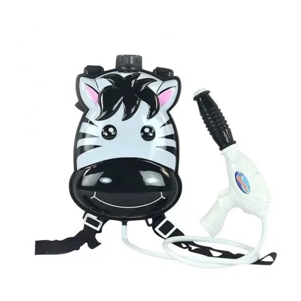 Pistol cu apa cu rezervor tip rucsac, bretele ajustabile, Zebra, 3 ani+