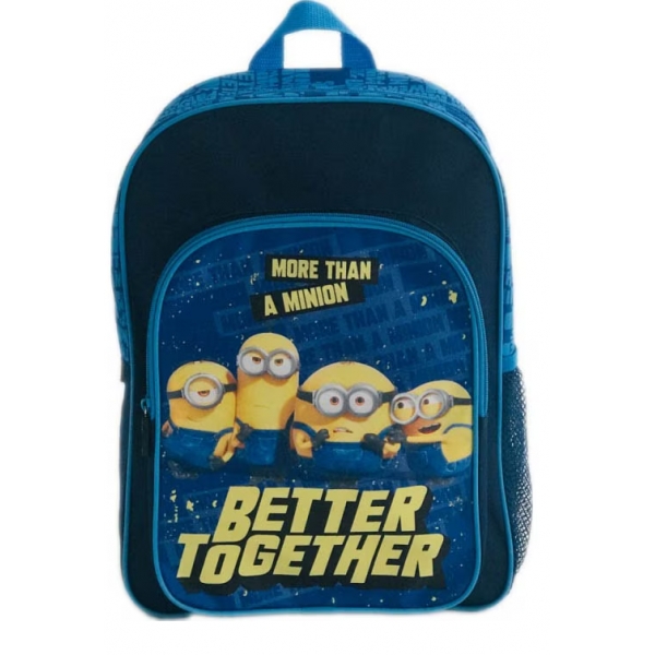 Ghiozdan mediu pentru gradinita cu 2 compartimente Minions
